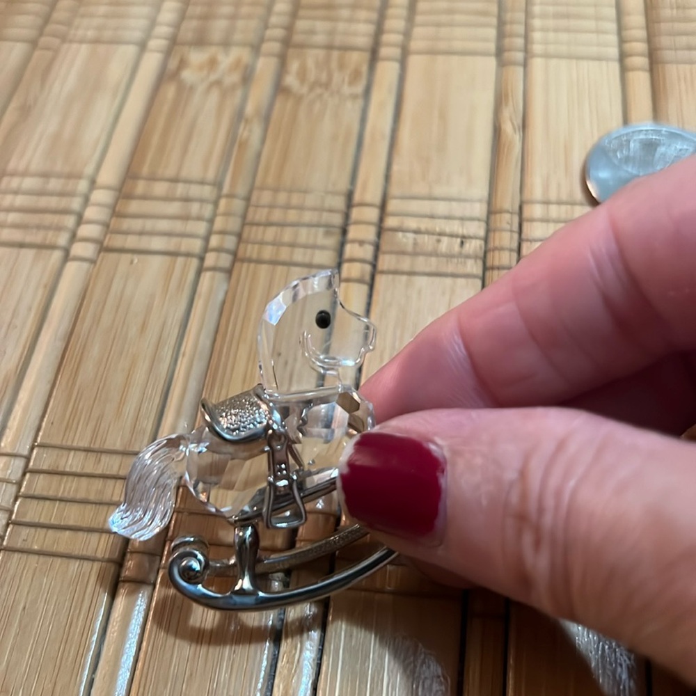 Crystal Rocking Horse Ornament for Small Pets
